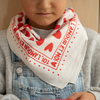 Foulard fond blanc à cœurs rouges – Atelier Wagram – Ma Biche concept store