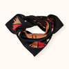 Petit foulard Manika Rajah Meteorite Apaches Collections motif graphique noir rouge