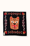 Petit foulard Manika Rajah Meteorite Apaches Collections motif graphique noir rouge