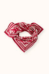 Foulard Apaches Collections Wonderful Fire rouge et écru – accessoire mode famille