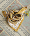 foulard femme fleuri moutarde scarlett gold foulard bohème chic carré cheveux cou 50x50 100x100 cm