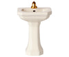 Petit lavabo en métal crème avec robinet doré pour maison de poupée Maileg