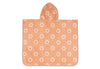 Poncho de bain réversible Jollein Flower en éponge rose pêche avec capuche pour bébé et enfant