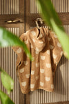 Poncho de bain réversible Jollein Teddy Bear en éponge beige avec capuche pour bébé et enfant