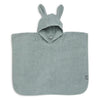 Poncho avec oreilles de lapin, Ash Green, Jollein.