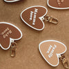 Porte-clés cœur marron inscription “Parrain d’amour” – cadeau original pour parrain