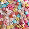 perles lettres multicolores enfant kit bracelet diy alphabet mini galaxie