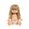 Poupée Gordis Nina 34 cm Minikane, poupée en vinyle parfumée vanille, cheveux longs châtains