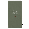 Protège livret de famille en gaze olive personnalisable, marque Atelier Wagram.