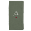Protège livret de famille en gaze olive personnalisable, marque Atelier Wagram.
