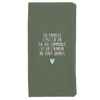 Protège livret de famille en gaze olive personnalisable, marque Atelier Wagram.