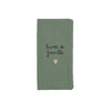 Protège livret de famille en gaze olive personnalisable, marque Atelier Wagram.
