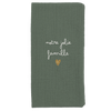 Protège livret de famille en gaze olive personnalisable, marque Atelier Wagram.