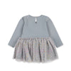 Robe à tutu ballerine, bleu ciel, étoiles multicolore, marque Konges Slojd.