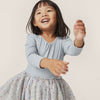 Robe à tutu ballerine, bleu ciel, étoiles multicolore, marque Konges Slojd.