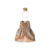 Robe princesse grande sœur souris Maileg avec couronne tenue élégante miniature