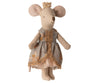 Robe princesse grande sœur souris Maileg avec couronne tenue élégante miniature