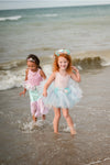 Robe de sirène enfant rose Misty Rose Great Pretenders – déguisement sirène à sequins et jupe tulle