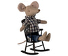 Rocking chair anthracite pour souris Maileg.