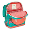 Sac à dos carré Disco Roar Hello Hossy turquoise pour enfants de 2 à 5 ans