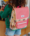 Sac à dos carré Unicorn Hello Hossy corail avec motifs licornes pour enfants