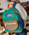 Sac à dos Chill Vibe Hello Hossy vert avec motifs fun pour enfants de 2 à 5 ans
