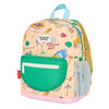 Sac à dos Cocktail Party Hello Hossy beige avec motifs fun pour enfants de 2 à 5 ans