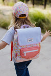 Sac à dos Retro Flowers Hello Hossy. Cartable imperméable pour enfant.