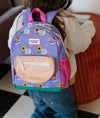 Sac à dos Sunflower Hello Hossy violet avec tournesols pour enfants de 2 à 5 ans