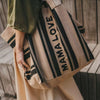 sac cabas mama love beige grand sac femme maman tendance fourre tout