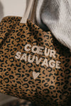 cabas leopard femme grand sac xl coeur sauvage sac weekend maman sac tendance leopard