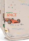 Sac isotherme enfant Konges Sløjd Grand Prix motif voitures course beige