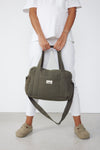 sac à langer Middle effet lin beige Bebel