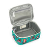 Sac repas isotherme Disco Roar Hello Hossy turquoise avec motifs DJ et poignée rose