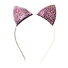 Serre tête chat à paillettes rose Ratatam.