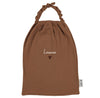 serviette de cantine en gaze caramel, atelier Wagram. 