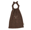 Serviette de cantine en gaze de coton motif léopard marron - Atelier Wagram