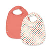 bavoir bébé imperméable Konges Slojd cœur coloré lot 2 bavoir repas bébé