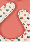bavoir bébé imperméable Konges Slojd cœur coloré lot 2 bavoir repas bébé