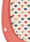 bavoir bébé imperméable Konges Slojd cœur coloré lot 2 bavoir repas bébé