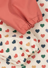 bavoir manches longues bébé imperméable Konges Slojd cœur coloré lot repas bébé