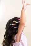 Set de 3 barrettes enfant The Cotton Cloud motifs oiseaux et vagues violettes