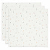 Lot de 3 langes en gaze de coton 70x70 cm Jollein motif Jungle Jambo – doux et respirants pour bébé