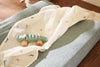 Lot de 3 langes en gaze de coton 70x70 cm Jollein motif Jungle Jambo – doux et respirants pour bébé
