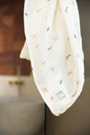 Lot de 3 langes en gaze de coton 70x70 cm Jollein motif Jungle Jambo – doux et respirants pour bébé