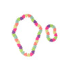 Parure bijoux enfant collier bracelet perles cœurs multicolores