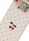 Skateboard enfant Konges Sløjd Cherry Navy Dot cerises roues rouges