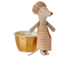 Souris grande soeur dans son bain, rose, marque Maileg.