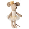 Souris ballerine, petite soeur, blanc cassé, Maileg.