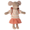 Souris Tricycle grande soeur Corail Maileg.